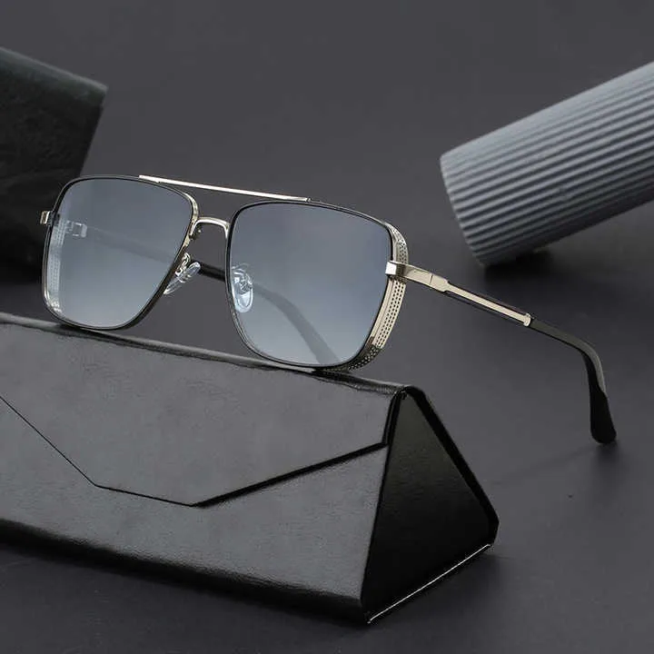 نظارات شمسية عصرية جديدة بطراز رائج نظارات قيادة نظارات ظلال متدرجة للرجال New Fashion Trendy Style Sunglasses Driving Glasses Gradient Shades Eyewear for Men