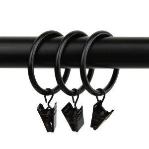 1-3/8" Inside Diameter Ring with Clip (Set of 10) - Black