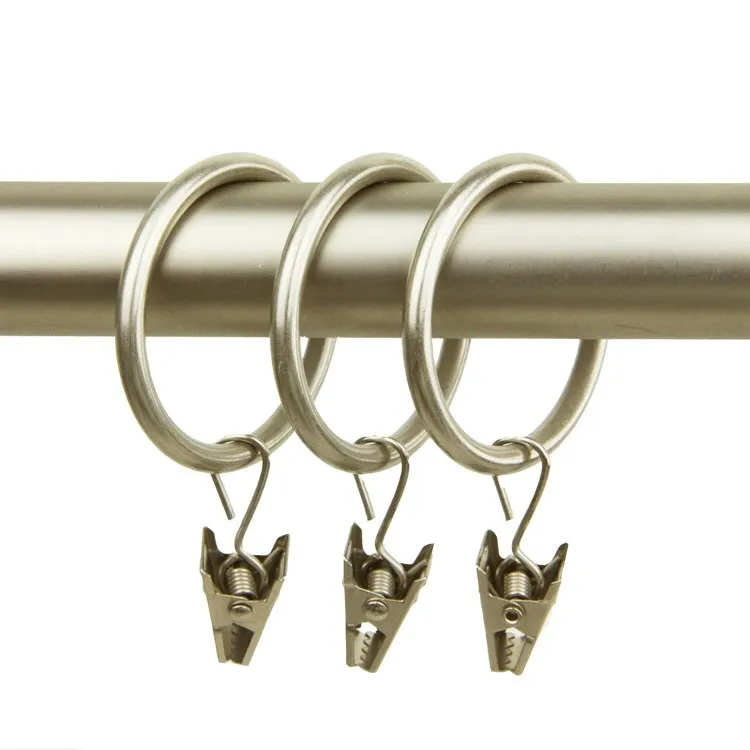 1-3/8" Inside Diameter Ring with Clip (Set of 10) - Light Gold