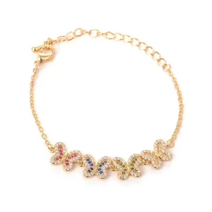 14K Gold Plated Adjustable Butterfly Cuff Bangles Jewelry