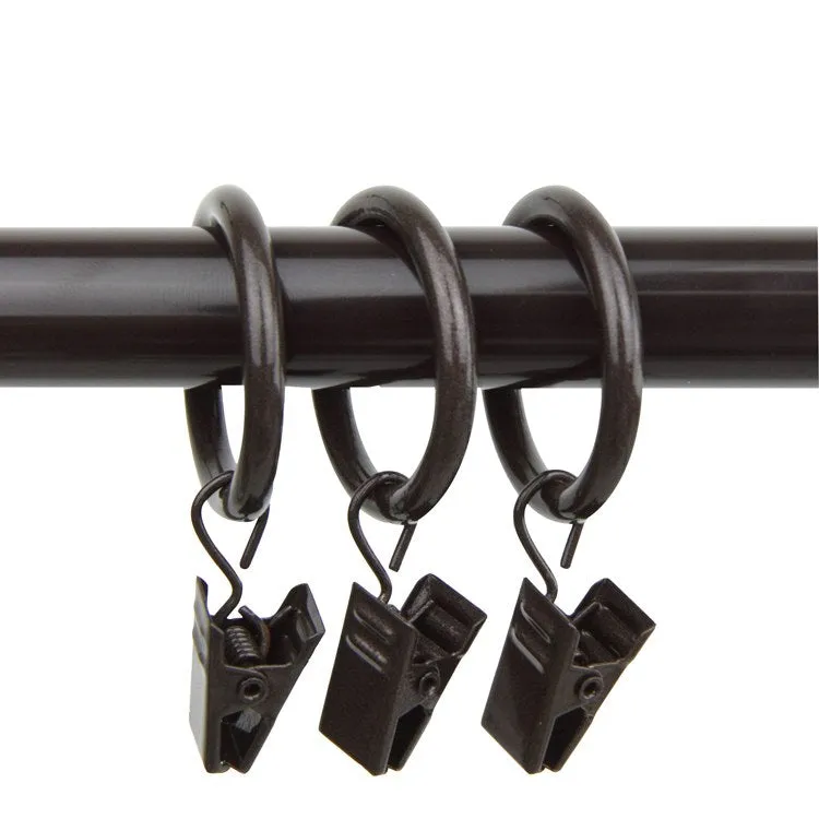 1" Inside Diameter Ring with Clip (Set of 10) - Cocoa