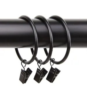 2" Inside Diameter Ring with Clip (Set of 10) - Black