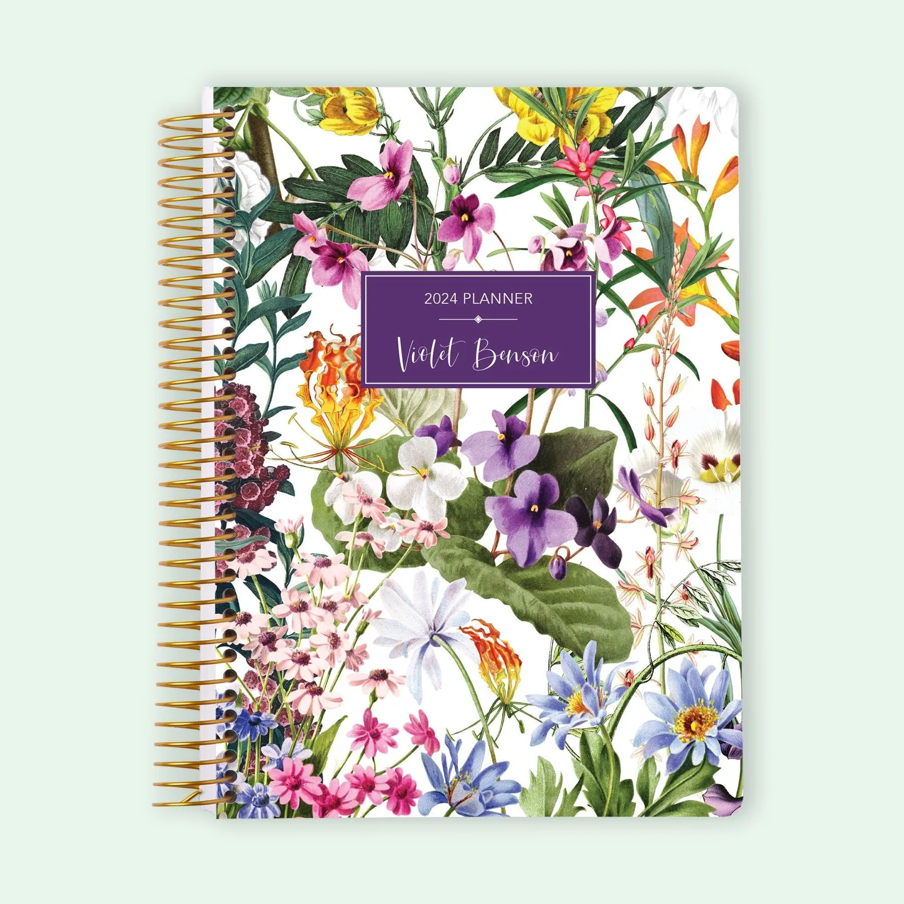 6x9 Student Planner - Colorful Florals White