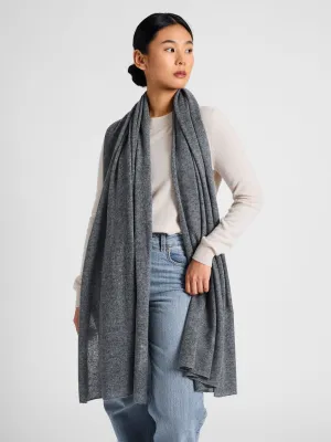 Airy cashmere scarf "Flow" - dark grey
