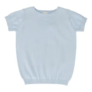 ANALOGIE BY LIL LEGS LIGHT BLUE BOYS CREWNECK SWEATER SHORT SLEEVE