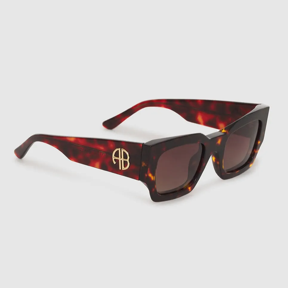 ANINE BING Indio Sunglasses Monogram | Dark Tortoise