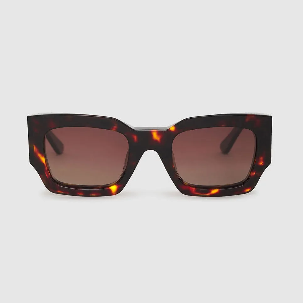 ANINE BING Indio Sunglasses Monogram | Dark Tortoise