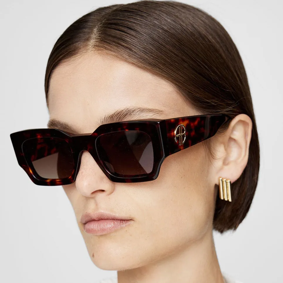 ANINE BING Indio Sunglasses Monogram | Dark Tortoise