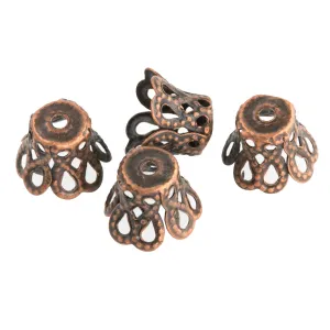 Antiqued brass finish bead cap. 7x9mm. Pkg of 8. b9-0694-2