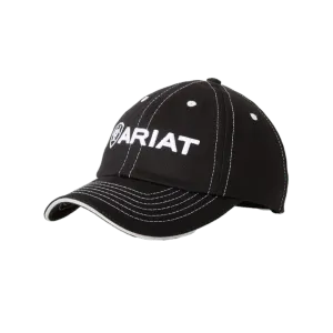 Ariat Black White Embroidered Logo Cap