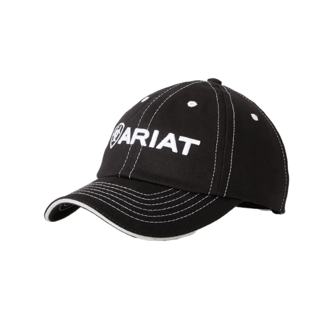 Ariat Black White Embroidered Logo Cap