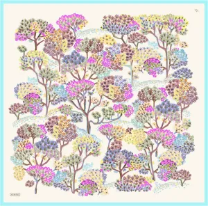 Armine Whimsical Forest Turkish Silk Scarf #31