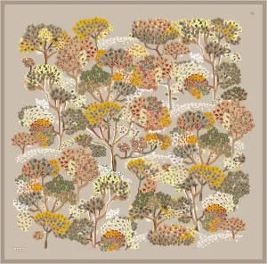 Armine Whimsical Forest Turkish Silk Scarf #34