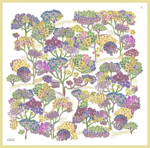 Armine Whimsical Forest Turkish Silk Scarf #50