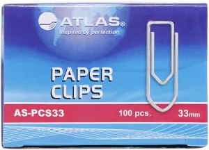 Atlas Paper Clip Ship Type 33mm Box of 10pcs