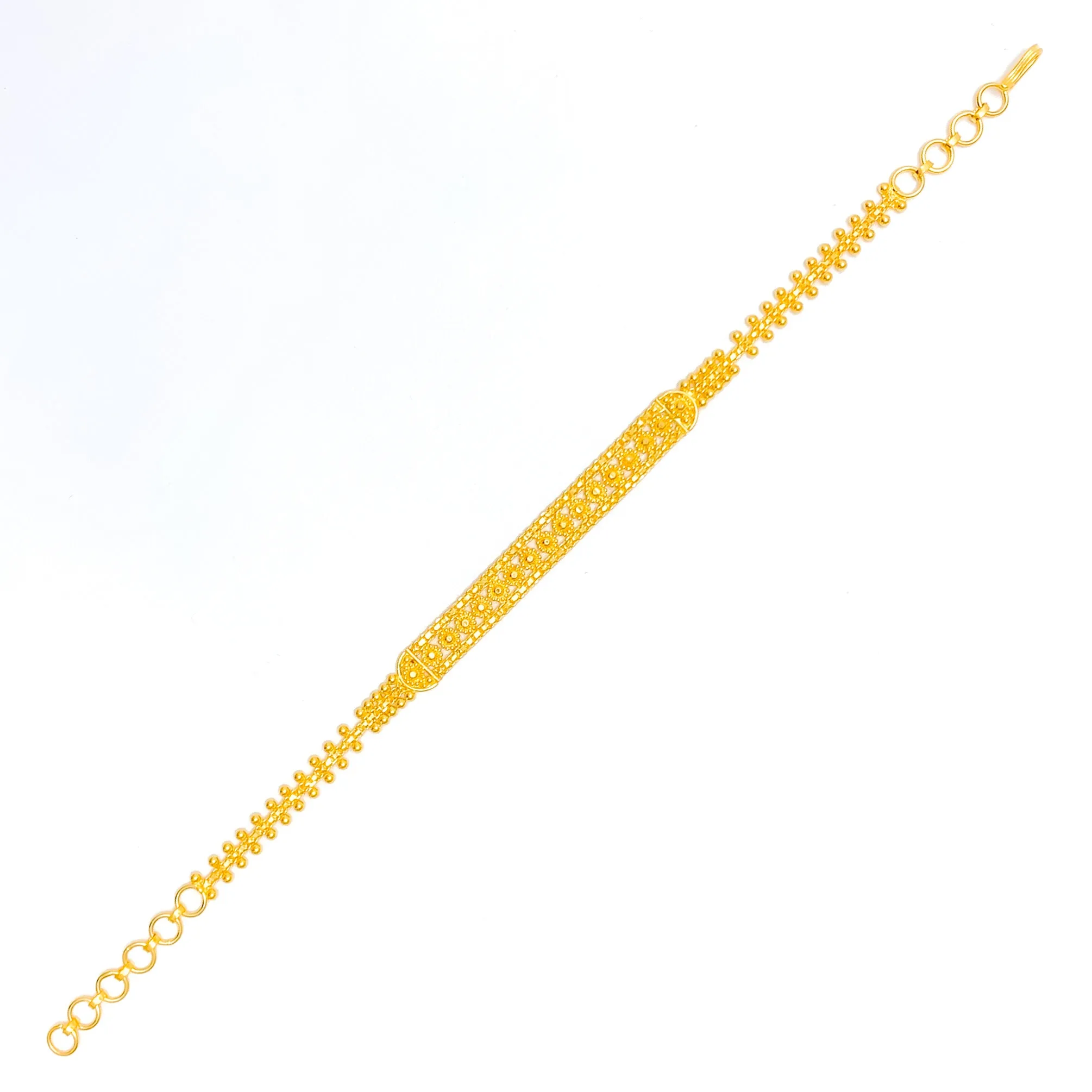 Attractive Floral Line 22k Gold Bracelet