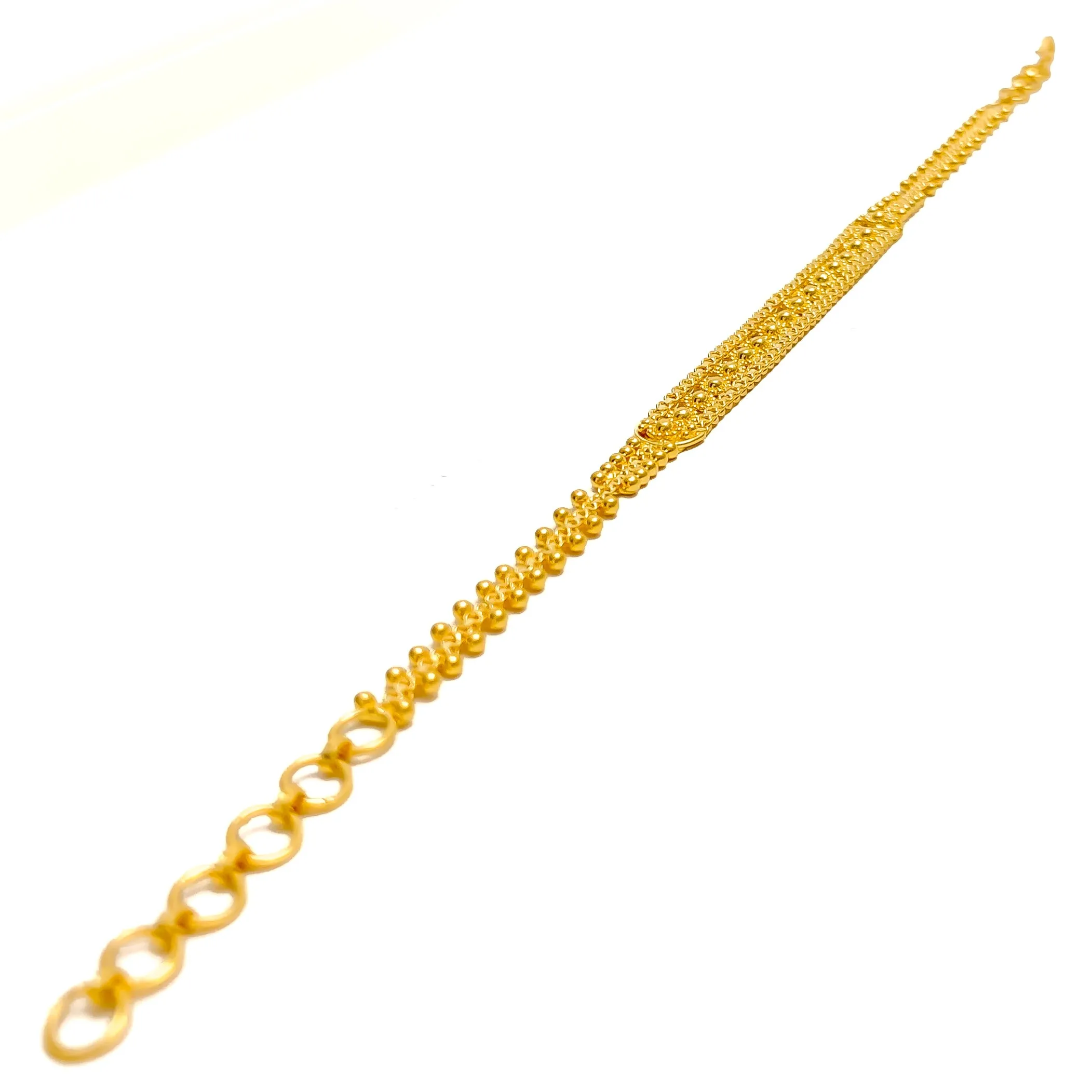 Attractive Floral Line 22k Gold Bracelet