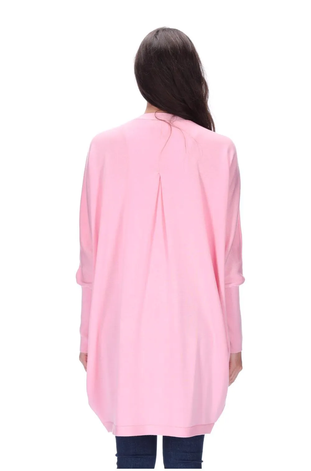 Augustine Merino Blend Cardi Kimono - Pink