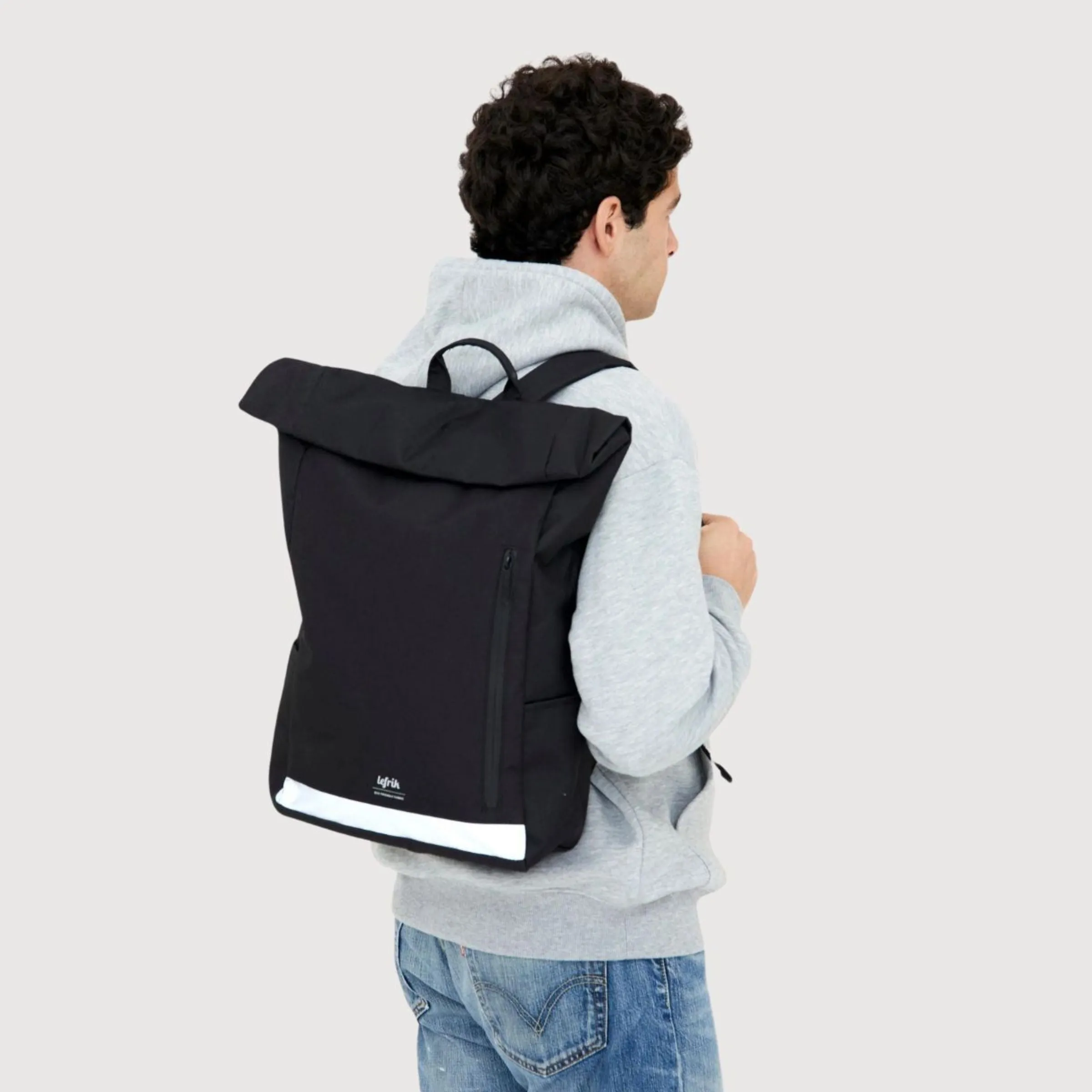 Backpack Roll Reflective Black | Lefrik