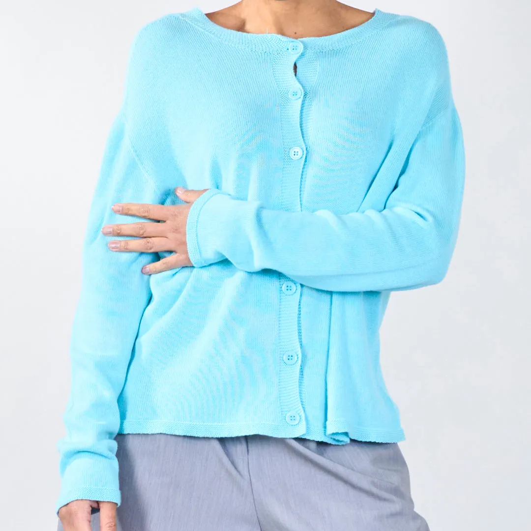 Button-up cardigan with ribbed details wholesale