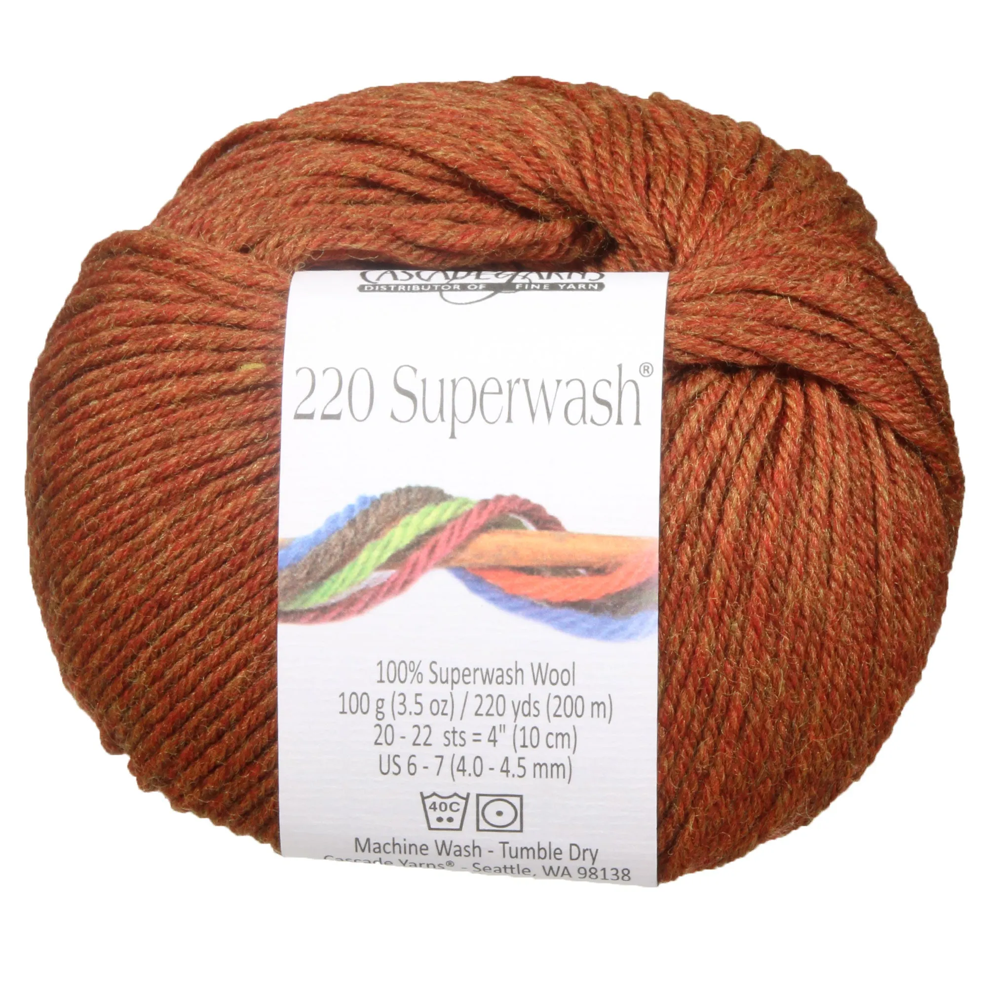 Cascade Yarns 220 Superwash Yarn - 0297 Copper Heather