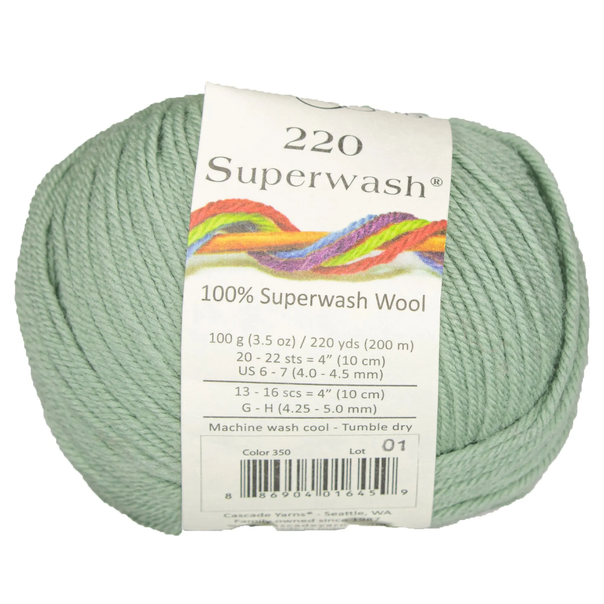 Cascade Yarns 220 Superwash Yarn - 0350 Seagrass