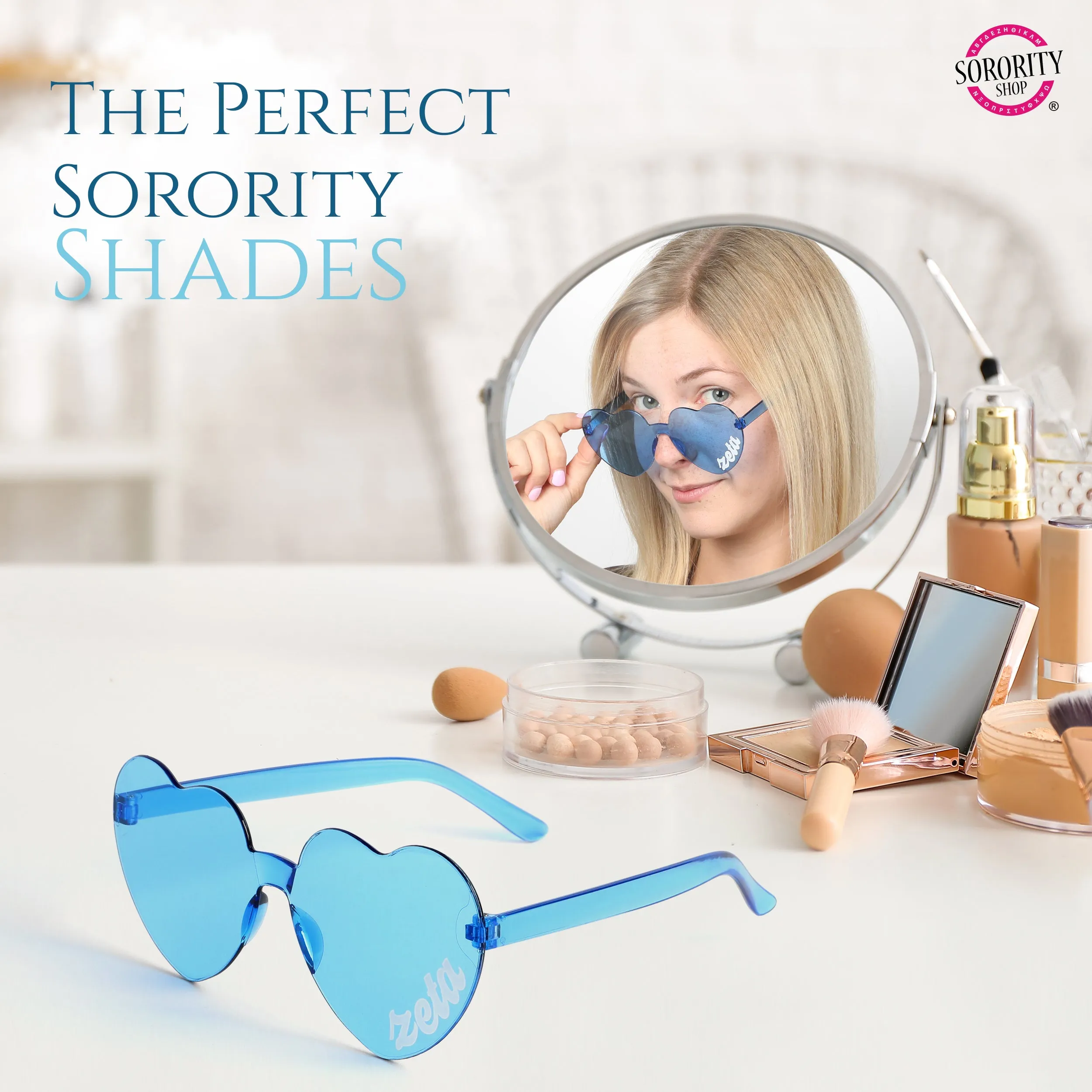 Chi Upsilon Sigma Sunglasses - Heart Shaped