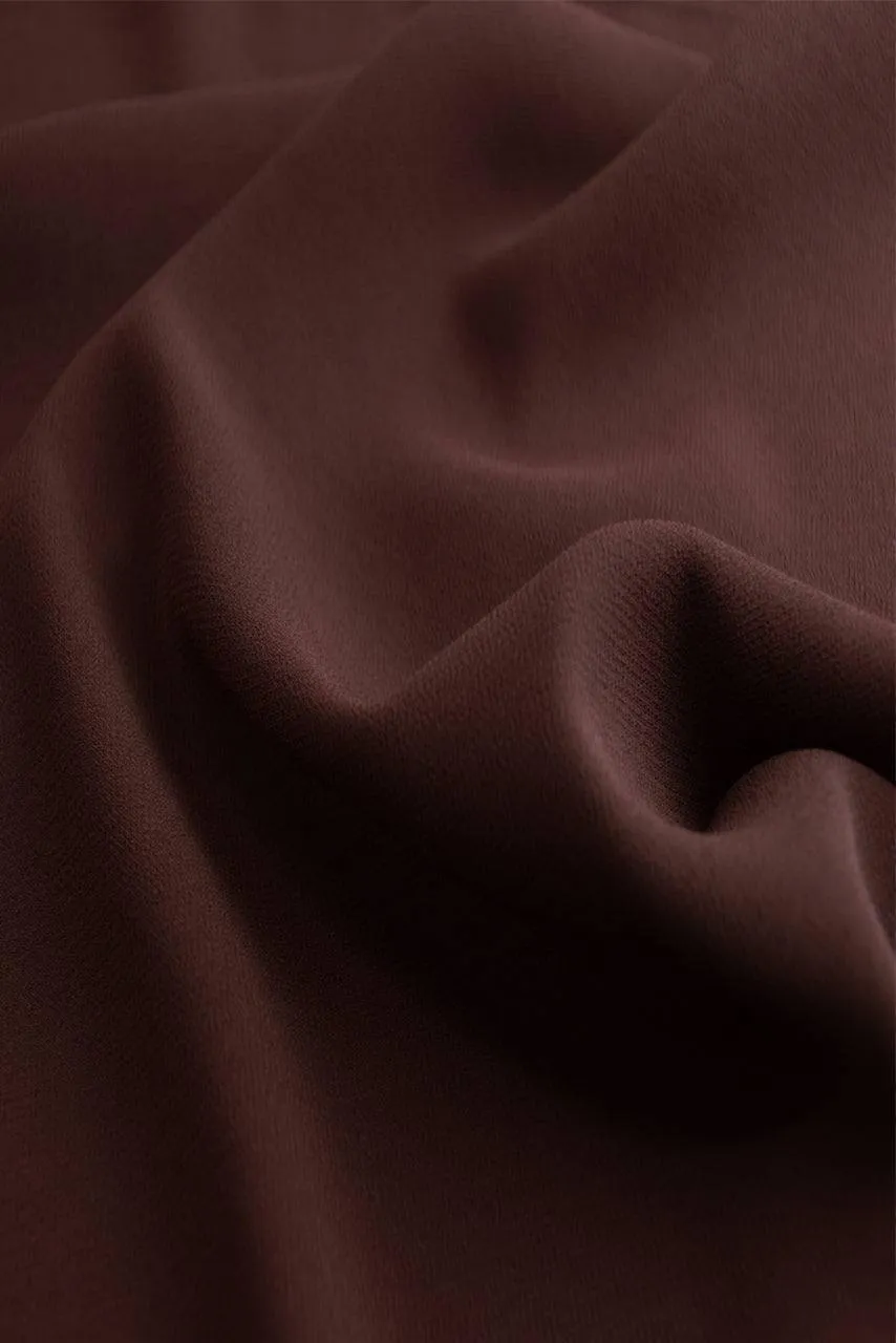 Classic Chiffon Hijab - Dark Chocolate