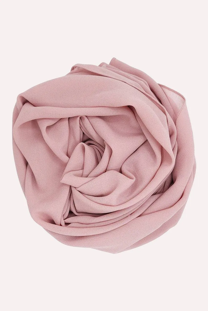 Classic Chiffon Hijab - Dusty Mauve
