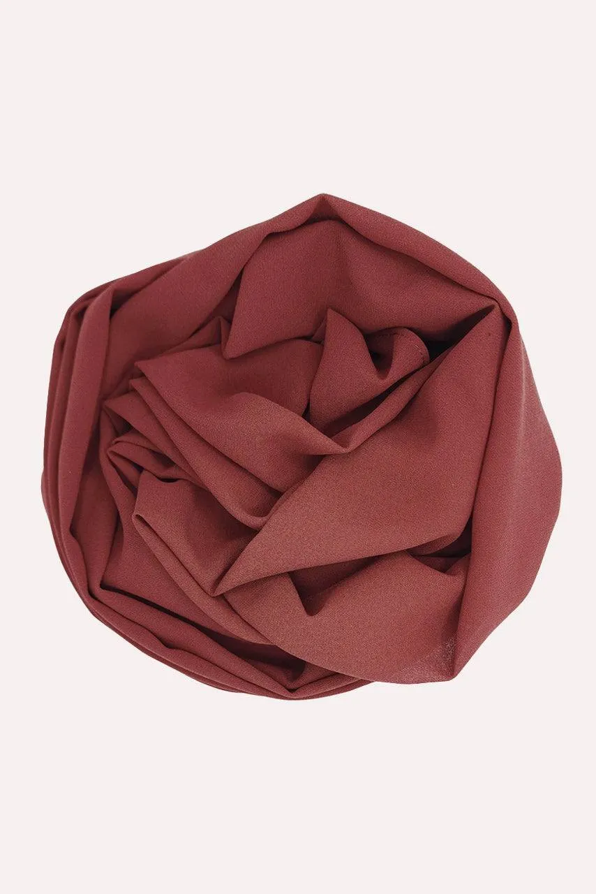Classic Chiffon Hijab - Rosewood