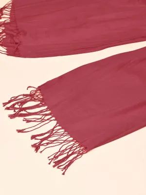 Classic Viscose Scarf - Maroon