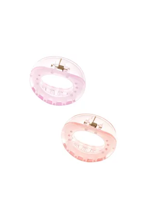 Clear Donut Hair Claw Set