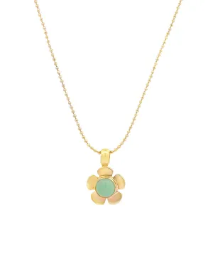 Daisy Stone Ball Chain Necklace