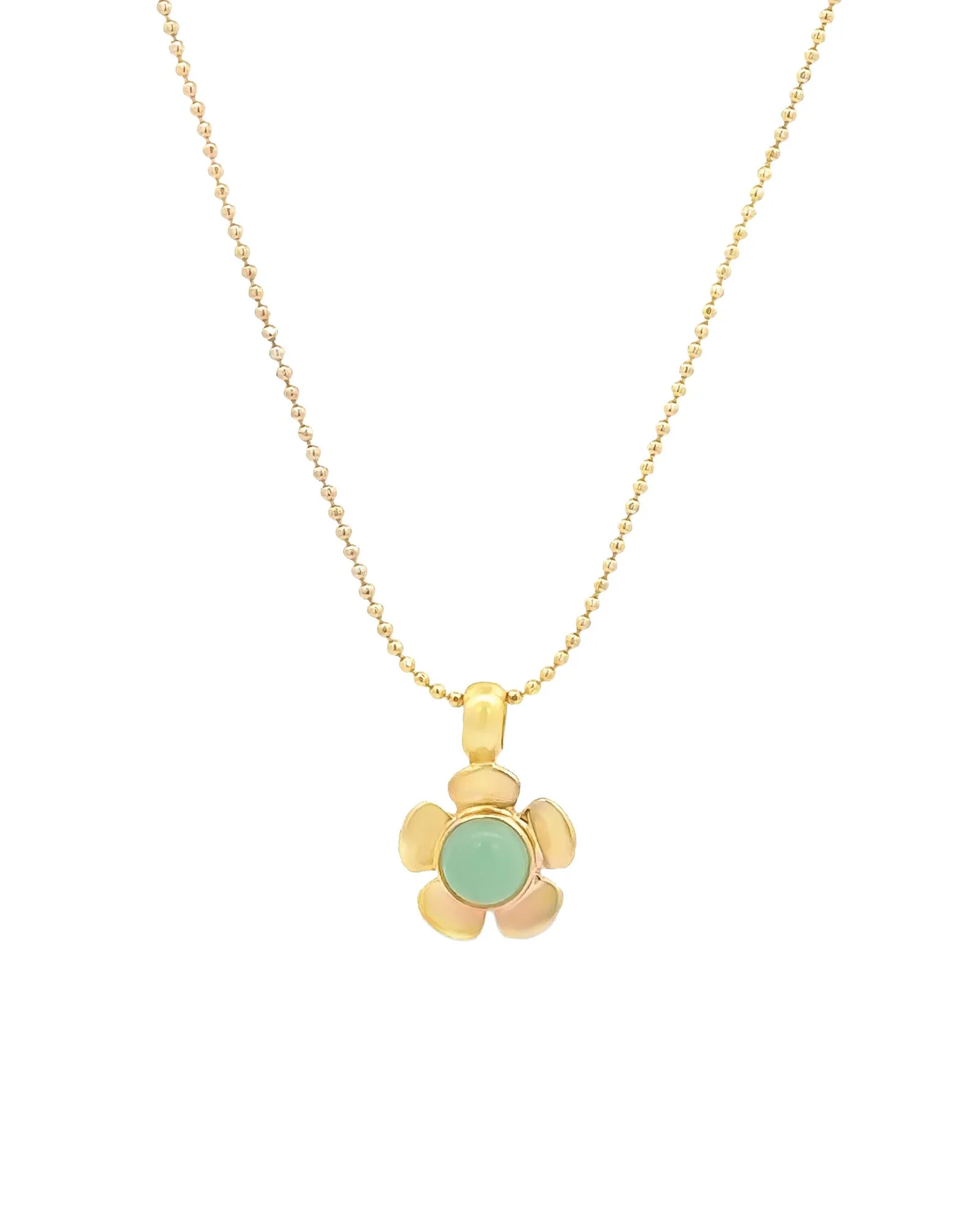 Daisy Stone Ball Chain Necklace