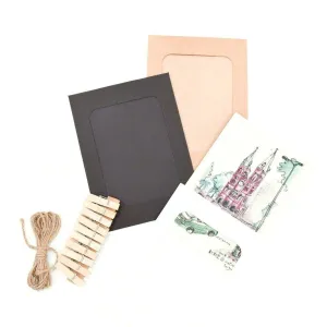 Decoration vintage kraft paper photo frame NP-H7TOY-902