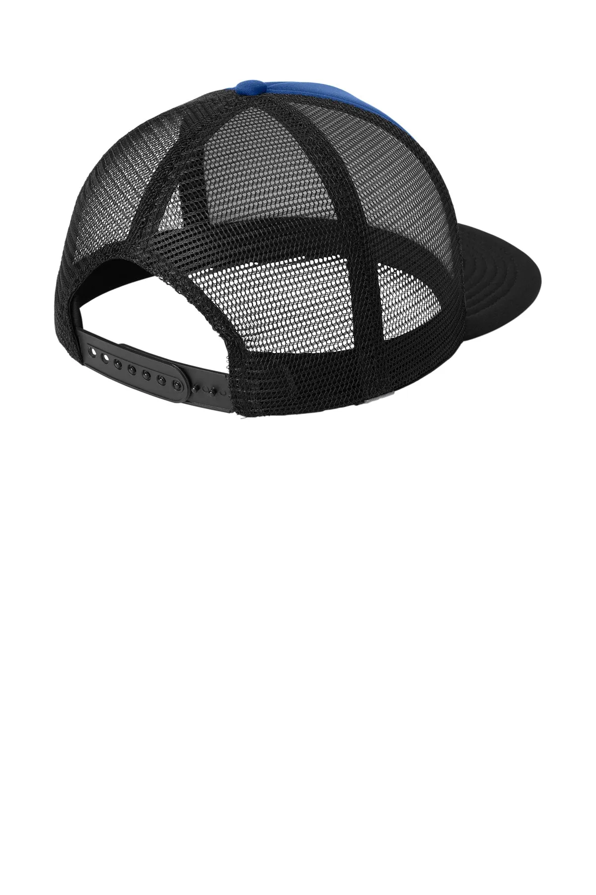 District Flat Bill Snapback Trucker Caps, Royal