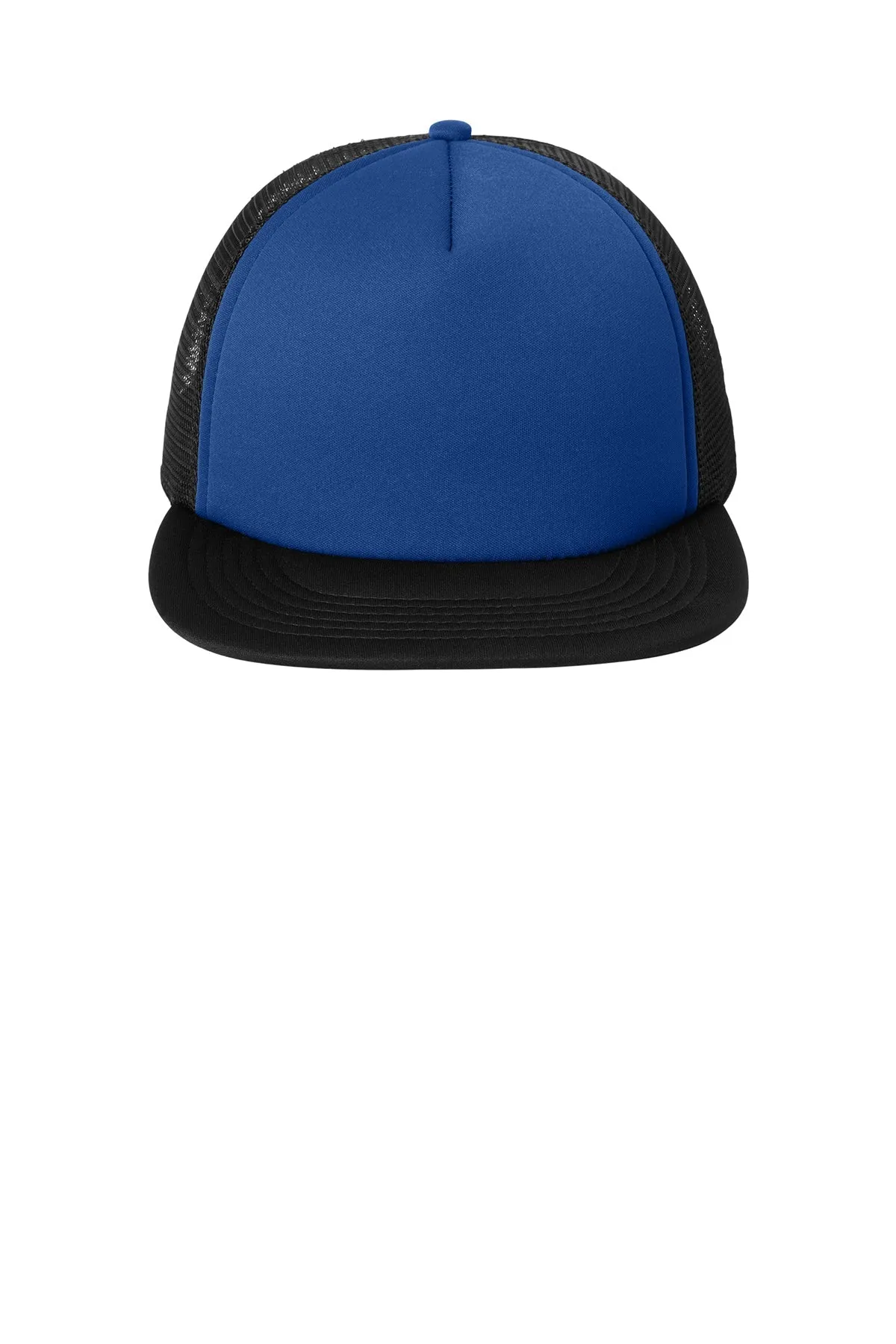 District Flat Bill Snapback Trucker Caps, Royal