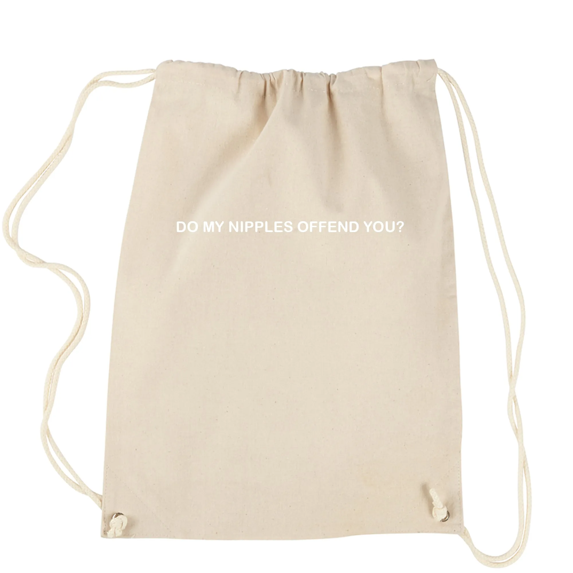 Do My Nipples Offend You Feminist Drawstring Backpack