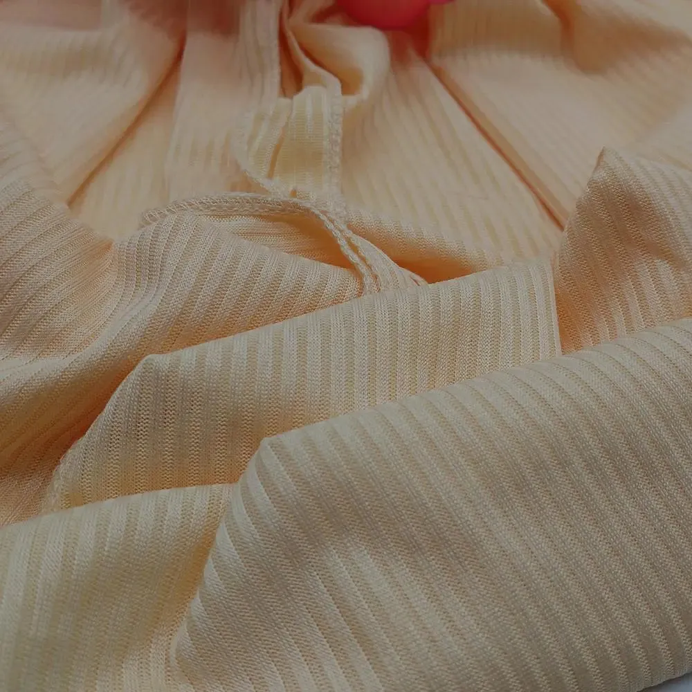 Dubai Premium Ribbed Jersey Hijab - Bright Beige