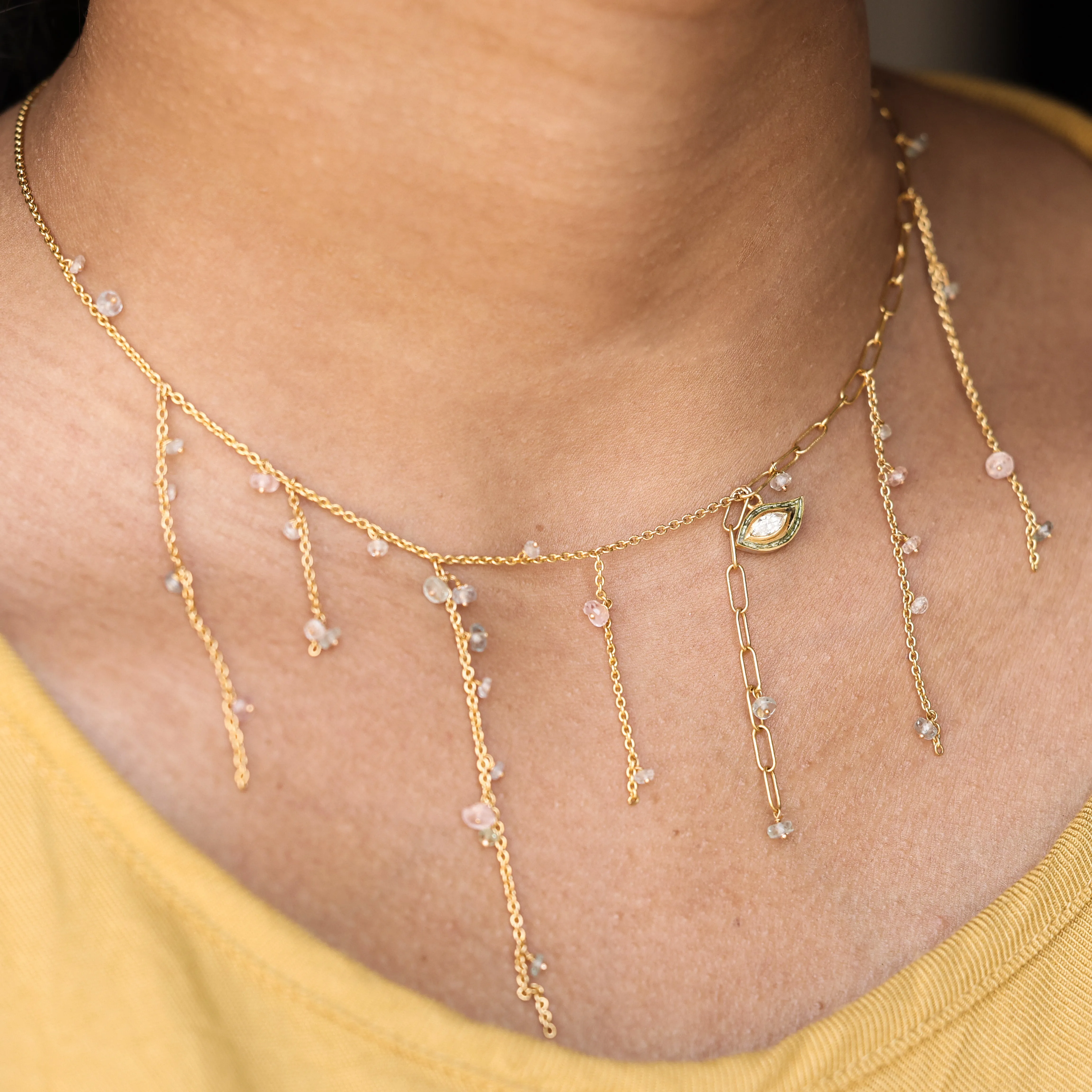Eye Fringe Necklace
