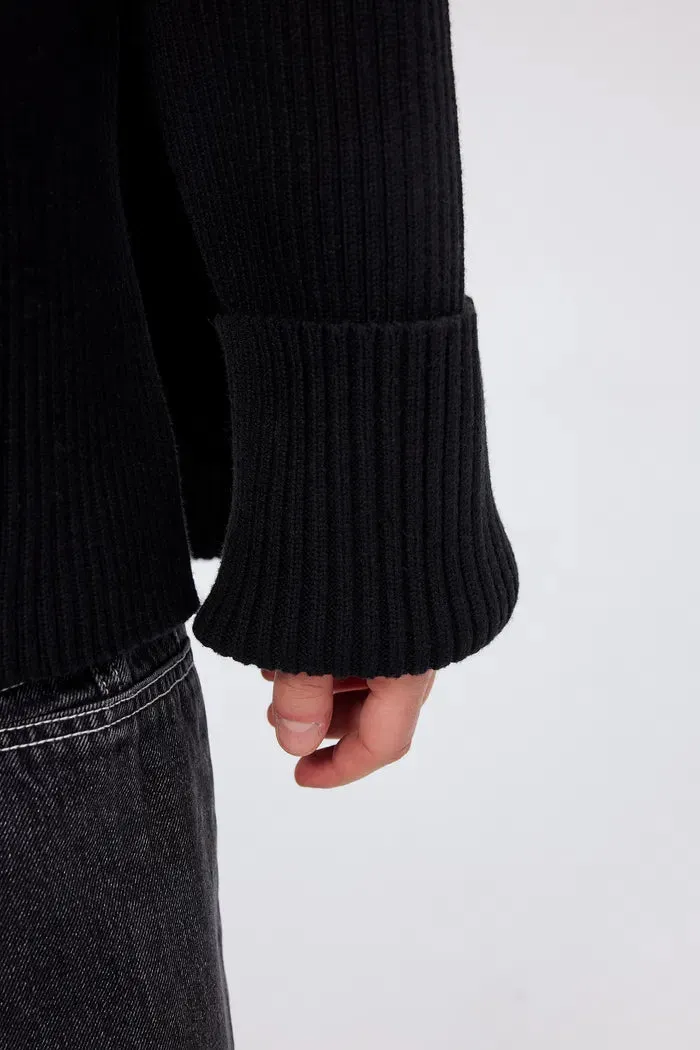 Fairmont High Neck Sweater in Wool Blend Knit