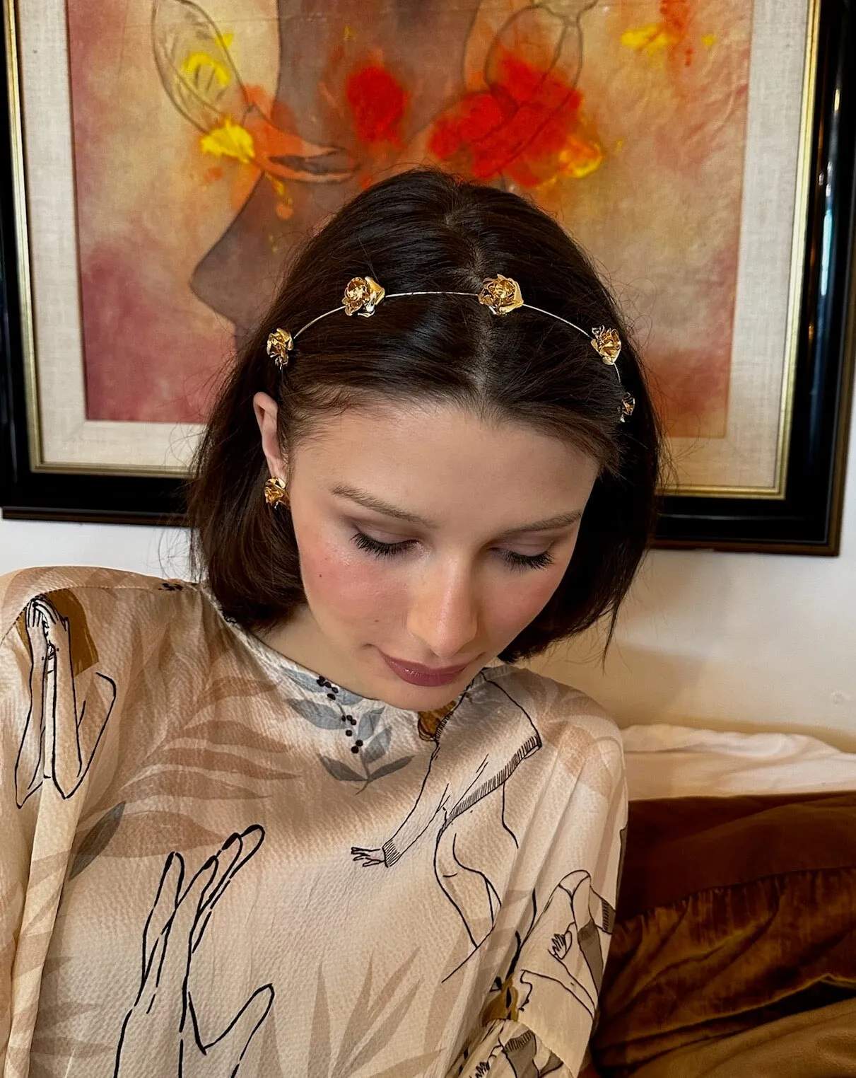 FIELD OF ROSES HEADBAND