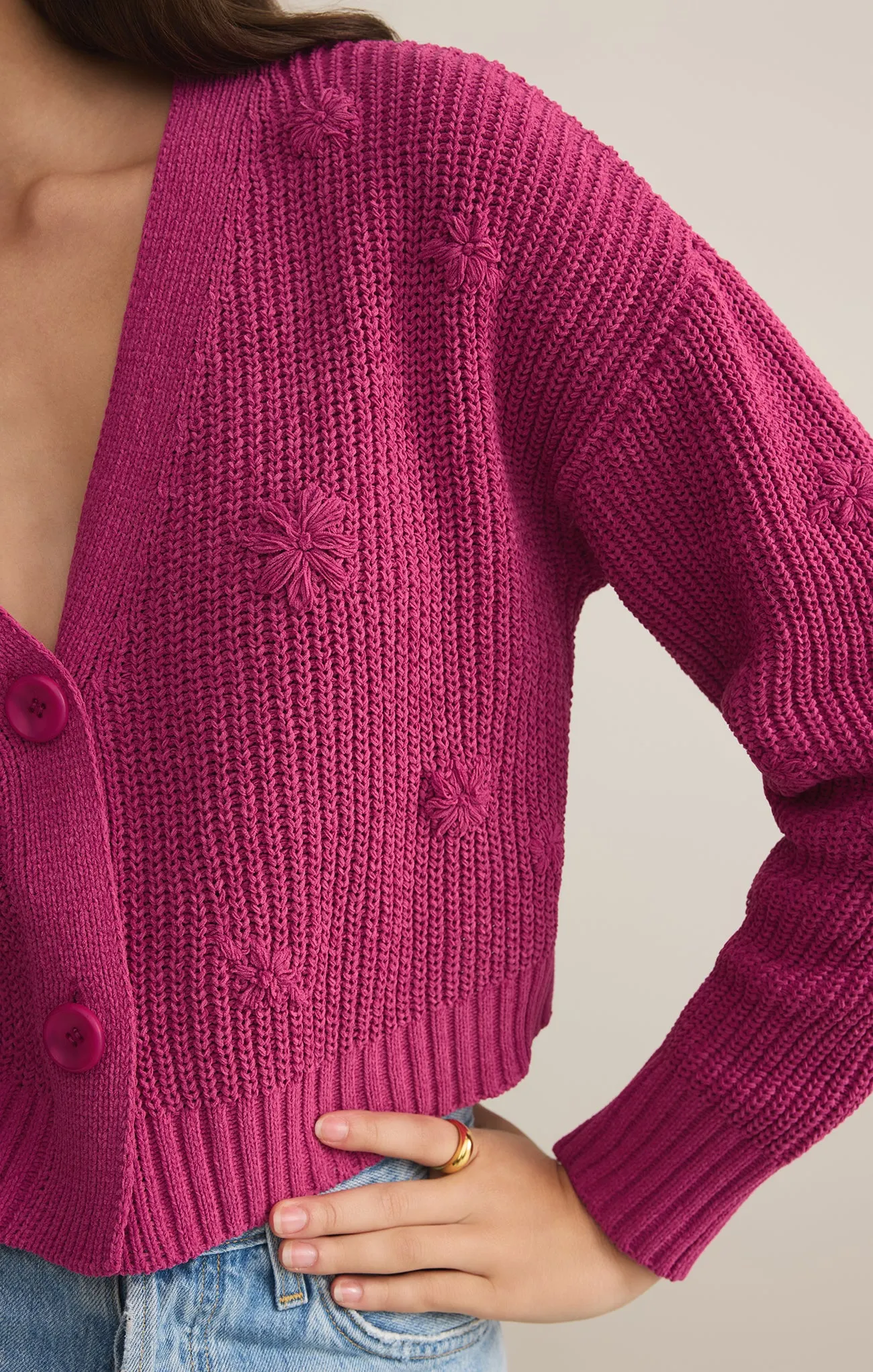 Fleur Cropped Cardigan