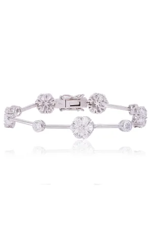 Floral Sterling Silver Bracelet