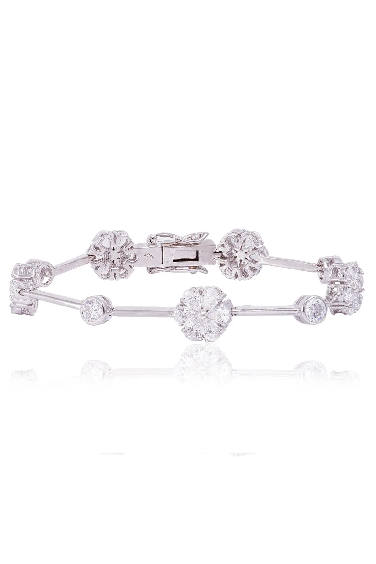 Floral Sterling Silver Bracelet