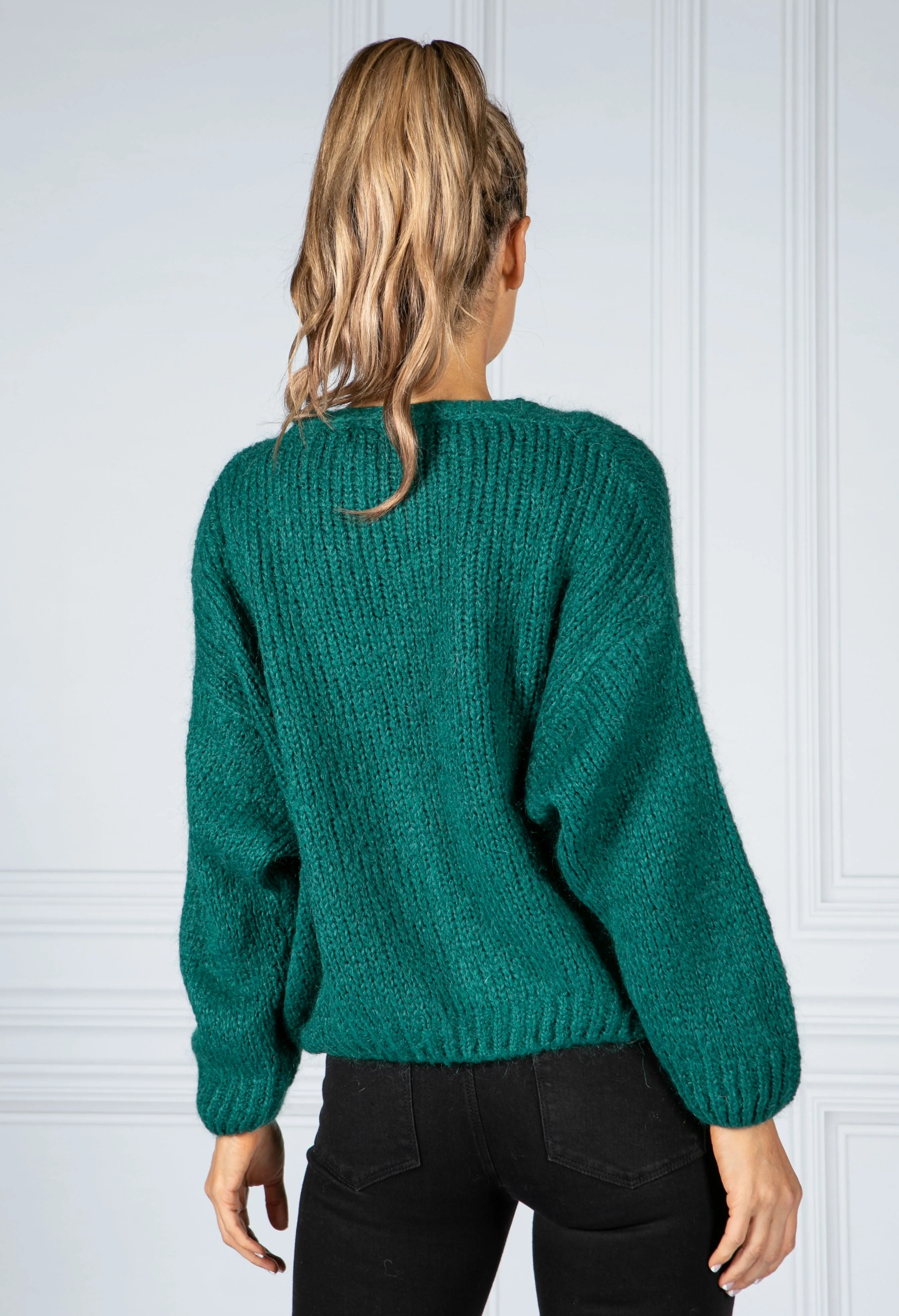 Forest Green RELAXED FIT CARDI