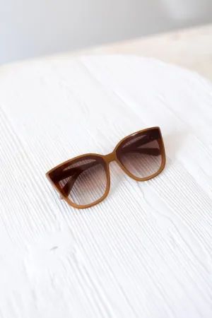Gjelina Caramel   Brown Gradient Sunglasses by DIFF