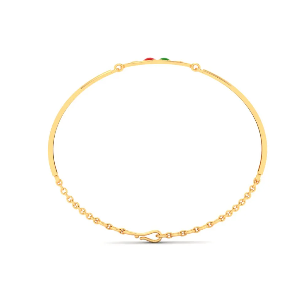 Gorgeous 22k Gold Heart Motif Birds Designer Bracelet From Mugdhaa Collection