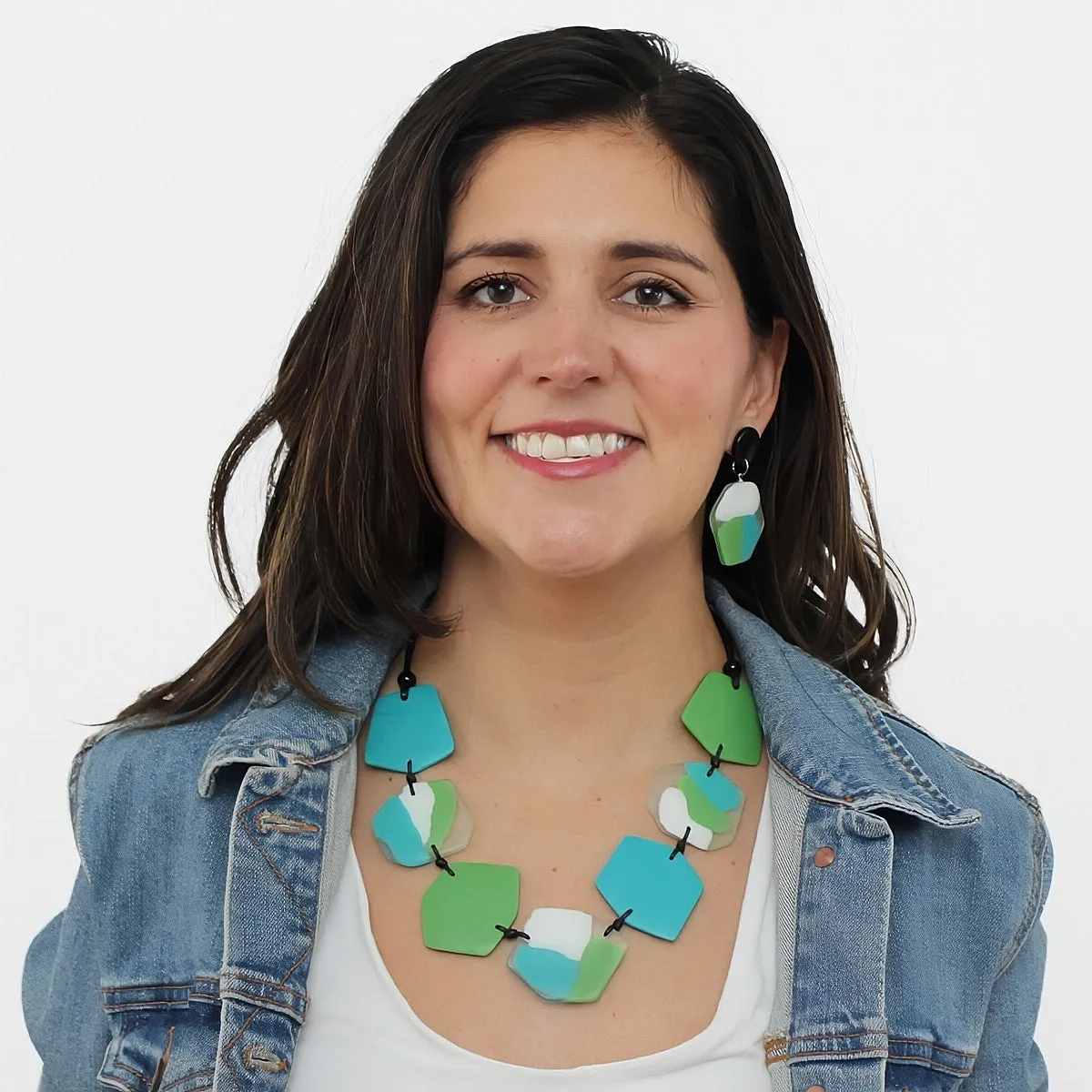 Green Nyla Bib Statement Necklace