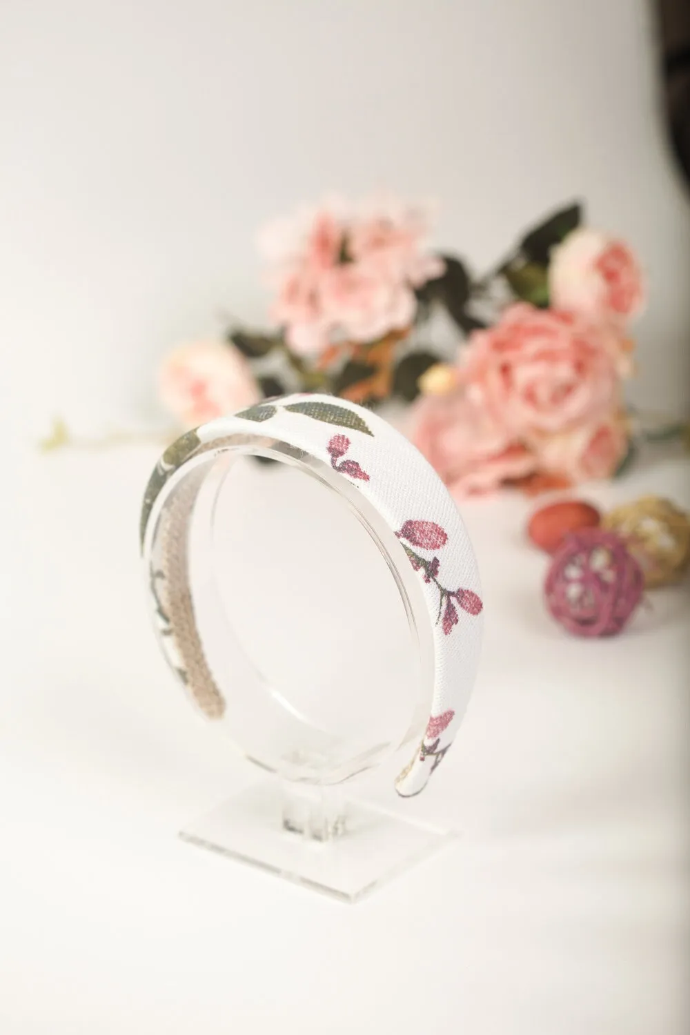 Headbands for women boho Floral headband women Wide headband Linen headband Designer headbands Delicate hair band Flower headband